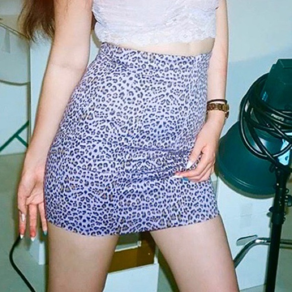 Y2K Vibrant Purple Leopard Print Mini Skirt